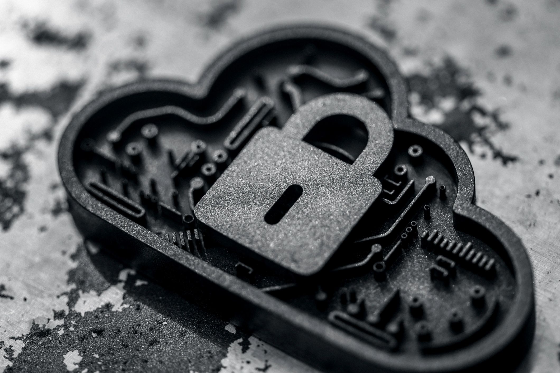 Cloud lock icon representing data privacy and protection